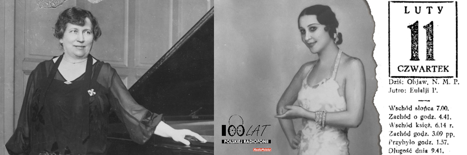 Ilustracja tytułowa dla dnia: 11.02.1926. Lucyna Robowska i Nina Grudzińska. Źródło: Narodowe Archiwum Cyfrowe