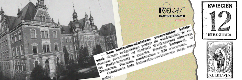 Ilustracja tytu?owa dla dnia: 12.04.1925. Gmach Dyrekcji Kolejowej w Bydgoszczy przy ulicy Dworcowej oraz zapowied? koncertu. ?r?d?o: Narodowe Archiwum Cyfrowe, ?Gazeta Bydgoska?, 12.04.1925 Ilustracja tytu?owa dla dnia: 12.04.1925. Gmach Dyrekcji Kolejowej w Bydgoszczy przy ulicy Dworcowej oraz zapowied? koncertu. ?r?d?o: Narodowe Archiwum Cyfrowe, ?Gazeta Bydgoska?, 12.04.1925