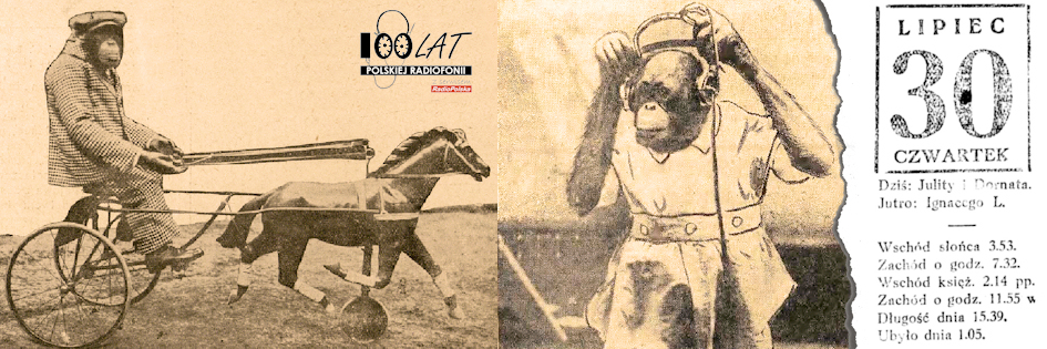 Ilustracja tytułowa dla dnia: 30.07.1925. Zdjęcia ilustrujące „Małpi proces” w „Ilustracji” i „Expressie Porannym”. Źródło: „Ilustracja” 33/1925, „Express Poranny”, 30.07.1925 Ilustracja tytułowa dla dnia: 30.07.1925. Zdjęcia ilustrujące „Małpi proces” w „Ilustracji” i „Expressie Porannym”. Źródło: „Ilustracja” 33/1925, „Express Poranny”, 30.07.1925