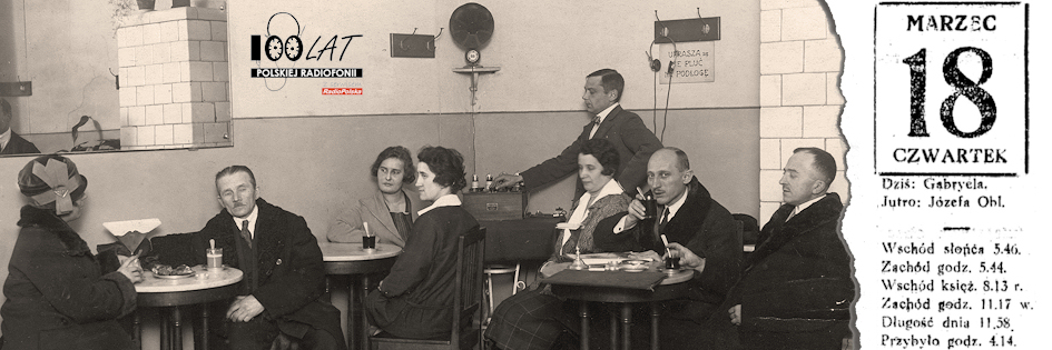 Ilustracja tytułowa dla dnia: 18.03.1926. Radio w cukierni. Źródło: Narodowe Archiwum Cyfrowe Ilustracja tytułowa dla dnia: 18.03.1926. Radio w cukierni. Źródło: Narodowe Archiwum Cyfrowe