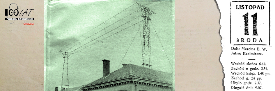 Ilustracja tytułowa dla dnia: 11.11.1925. Anteny na gimnazjum matematyczno-przyrodniczym w Krakowie. Źródło: FotoPolska.eu: Kuryer Codzienny