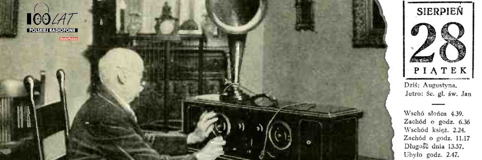 Ilustracja tytułowa dla dnia: 28.08.1925. Zdjęcie z pisma „Radio News”. Źródło: „Radio News” 8/1925
