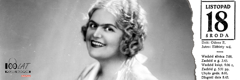 Ilustracja tytułowa dla dnia: 18.11.1925. Wanda Wermińska. Źródło: Narodowe Archiwum Cyfrowe