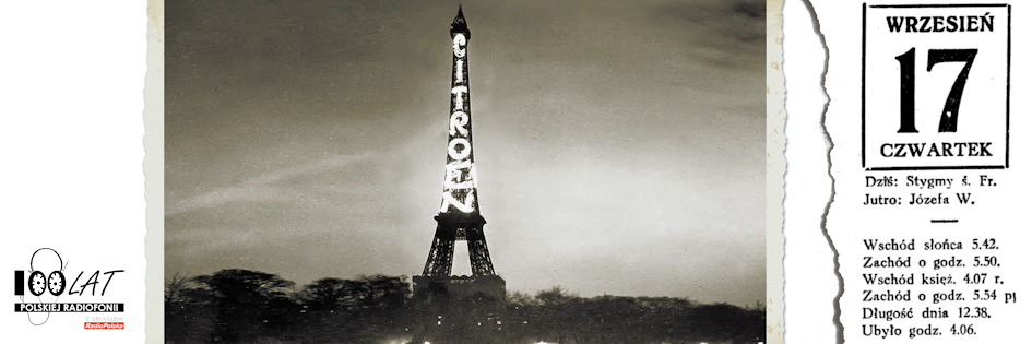 Ilustracja tytułowa dla dnia: 17.09.1925. Wieża Eiffla z iluminacją Citroena z roku 1925. Źródło: https://www.autocar.co.uk/car-news/industry/throwback-thursday-citro%C3%ABn-lights-eiffel-tower-4-july-1925