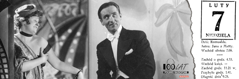 Ilustracja tytułowa dla dnia: 07.02.1926. Helena Buczyńska i Marian Wawrzkowicz. Źródło: Narodowe Archiwum Cyfrowe
