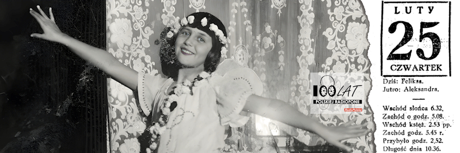 Ilustracja tytułowa dla dnia: 25.02.1926. Nina Wilińska. Źródło: Narodowe Archiwum Cyfrowe Ilustracja tytułowa dla dnia: 25.02.1926. Nina Wilińska. Źródło: Narodowe Archiwum Cyfrowe