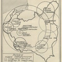 Polska mapa radiofoniczna („Przegląd Elektrotechniczny”, 15 lipca 1937 roku)