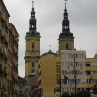 Widok z Rynku na Kościół św. Jana Chrzciciela