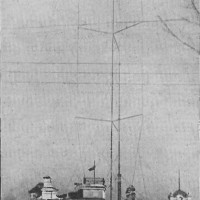 Antena nadawcza Polskiego Radia Wilno przy ulicy Witoldowej - fotografia opublikowana w roku 1929 (Tydzień Radjowy)